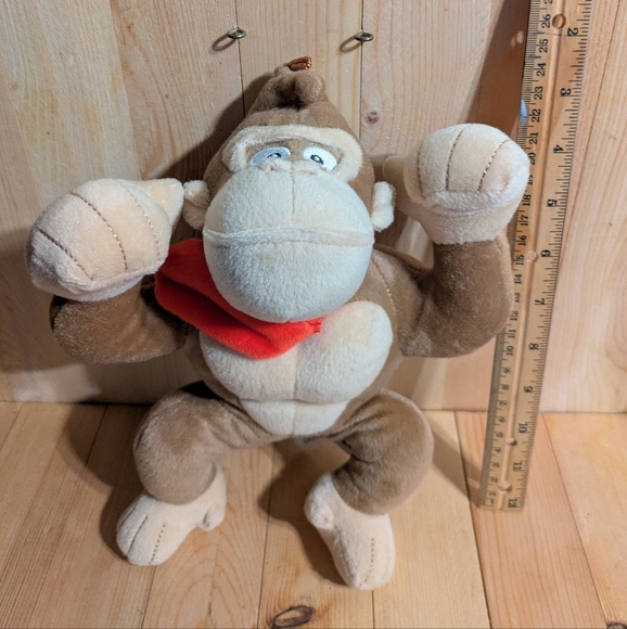 Mario Bros Brown and Cream Plush Gorilla Toy - Picture 2 of 5